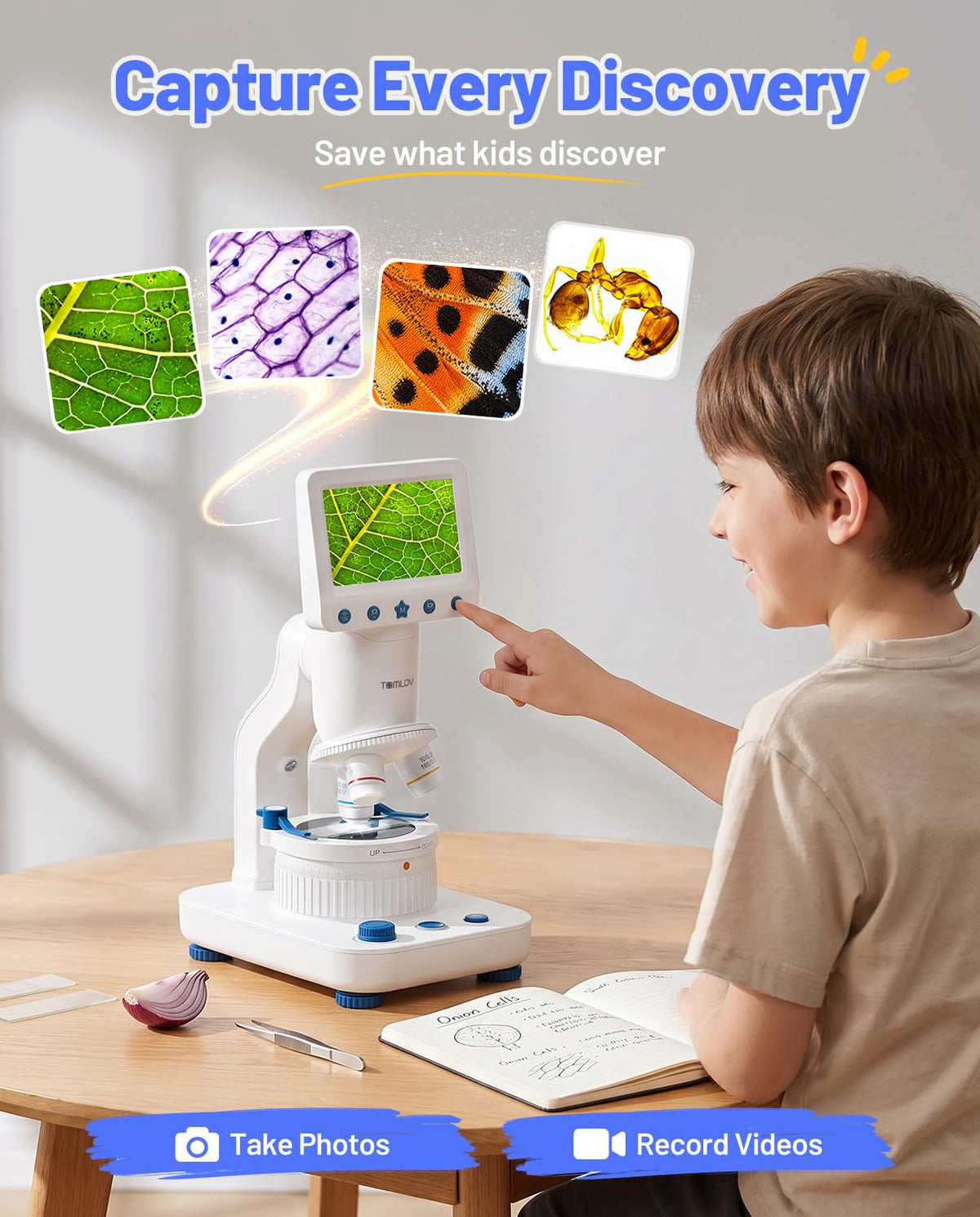 TOMLOV Kids’ Educational STEM Microscope Kit, Ages 6–12