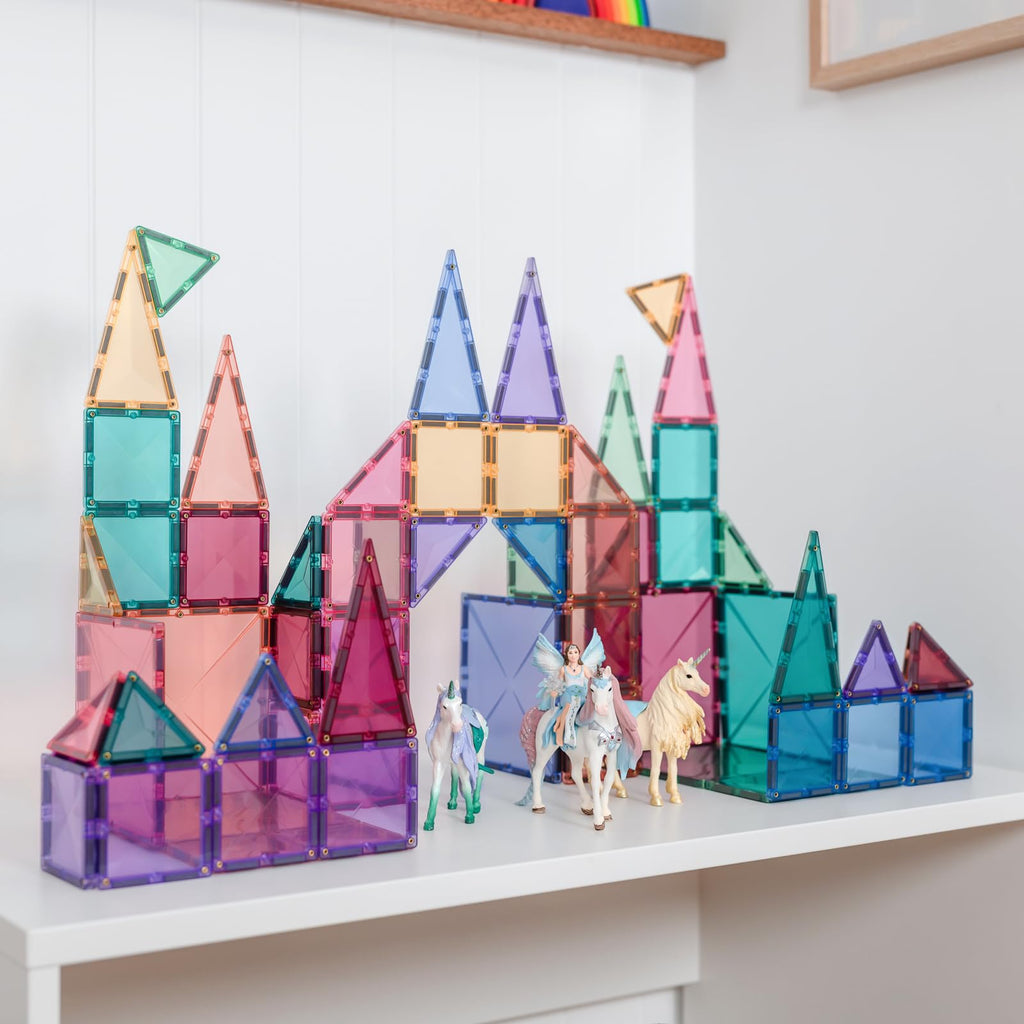 CONNETIX 64-Piece Pastel Magnetic Tile Starter Pack