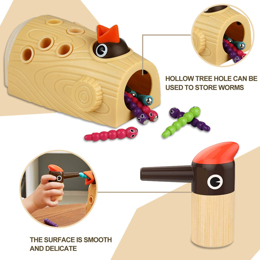 TOP BRIGHT Montessori Magnetic Bird Feeding Game for Toddlers