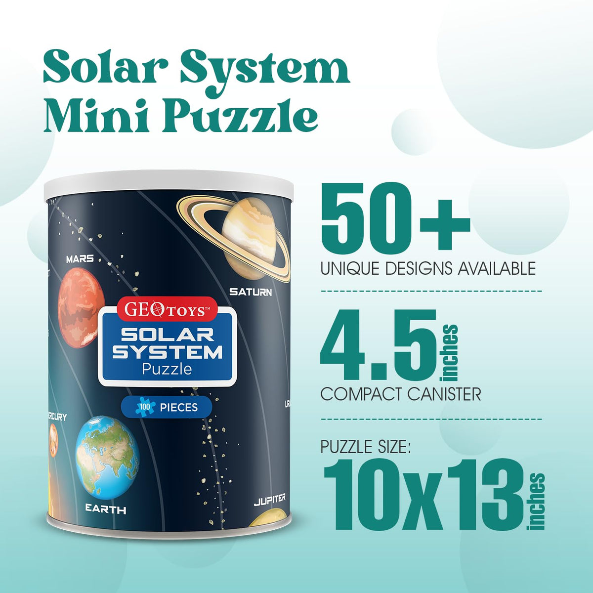 Geotoys Mini Solar System 100-Piece Space Jigsaw Puzzle