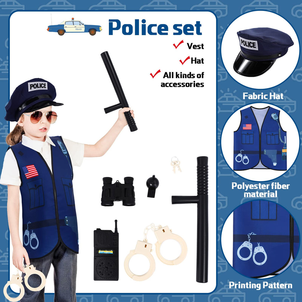 Deekin 5-Set Kids’ Dress-Up Role-Play Vests, Ages 3–7