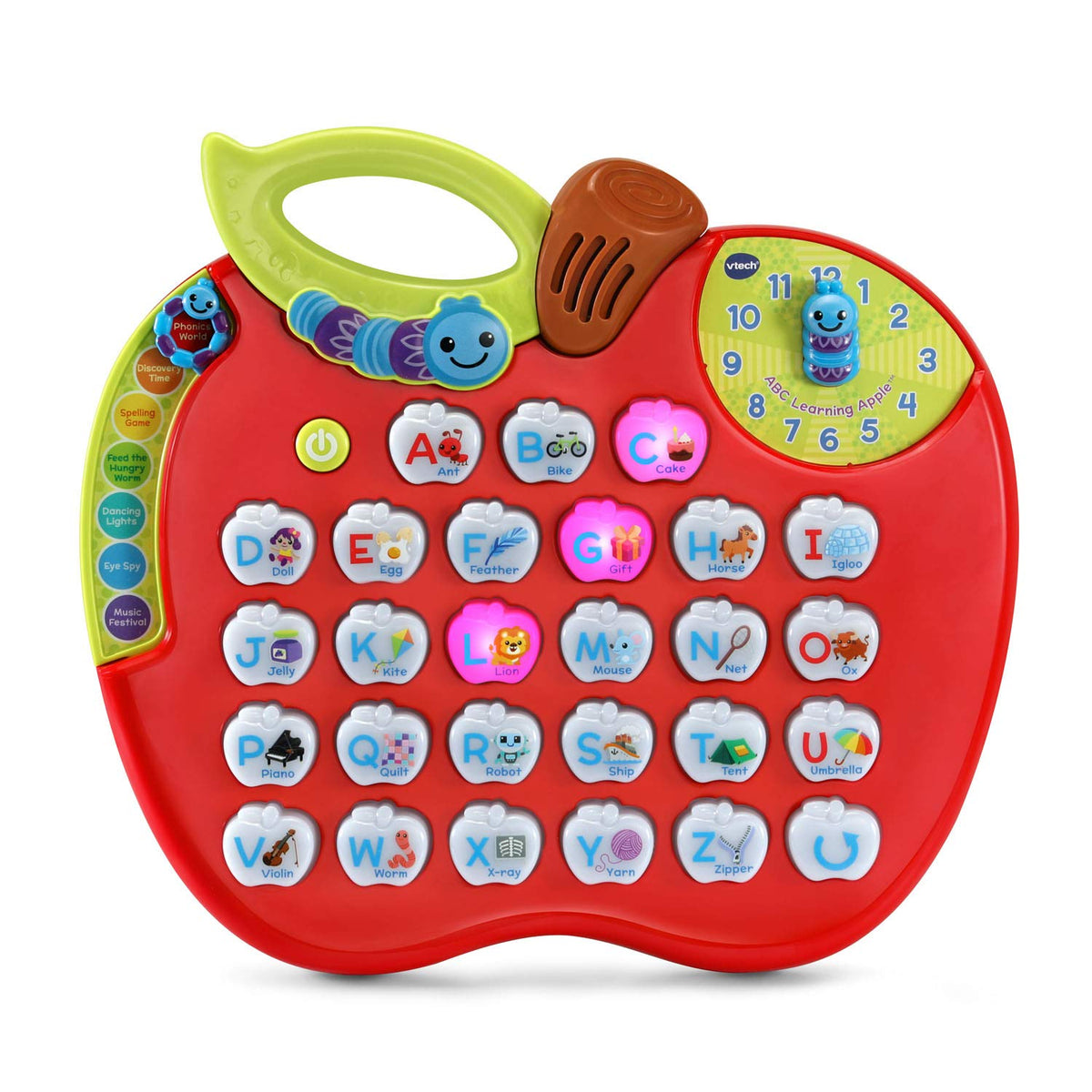 VTech ABC Learning Apple Interactive Alphabet Toy, Red
