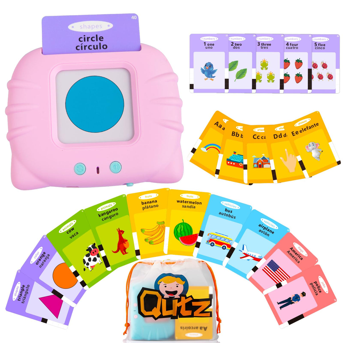 QutZ Educational Flash Cards for Learning and Practice