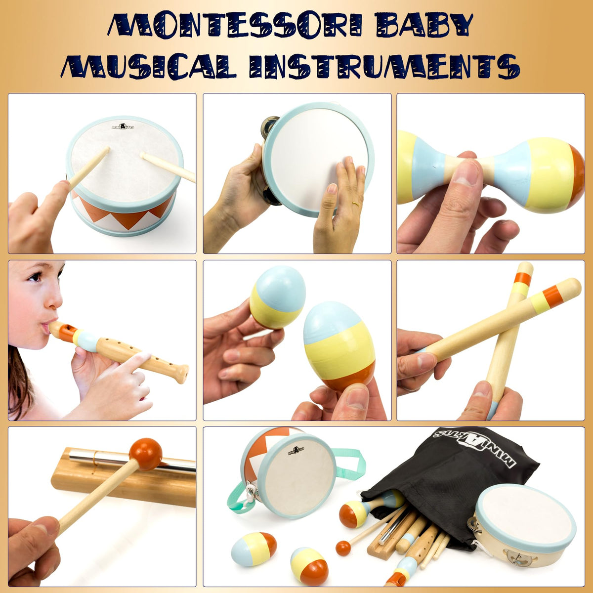 MINIARTIS Musical Instrument Learning Set for Toddlers