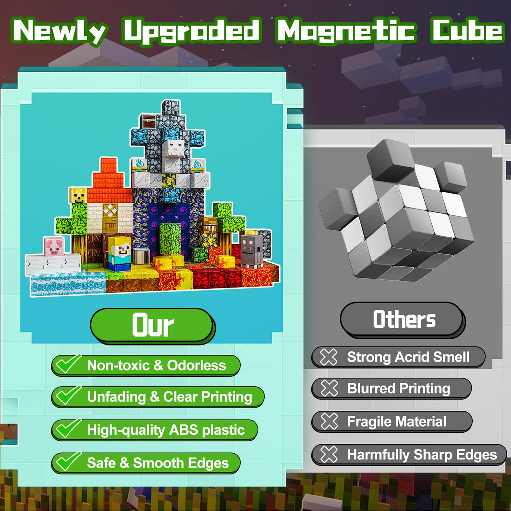 242-Piece Magnetic Building Blocks with Storage Bag