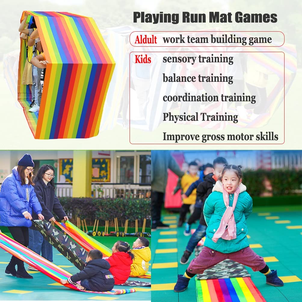5-Piece Teamwork Running Mat Game Set with Storage Bag