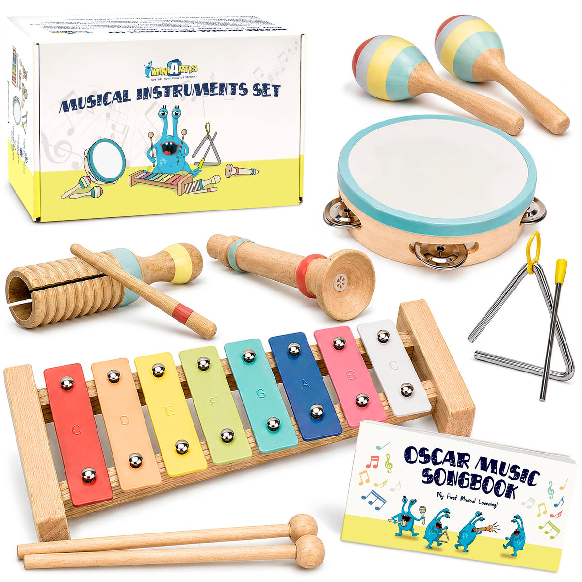 MINIARTIS Musical Instrument Learning Set for Toddlers