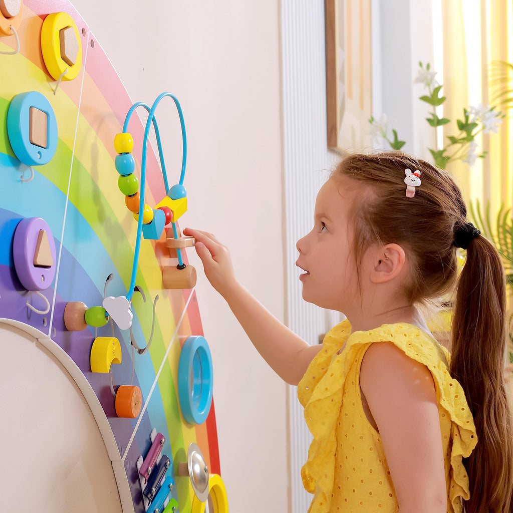 SPARK & WOW Rainbow & Crocodile Montessori Activity Wall Panels