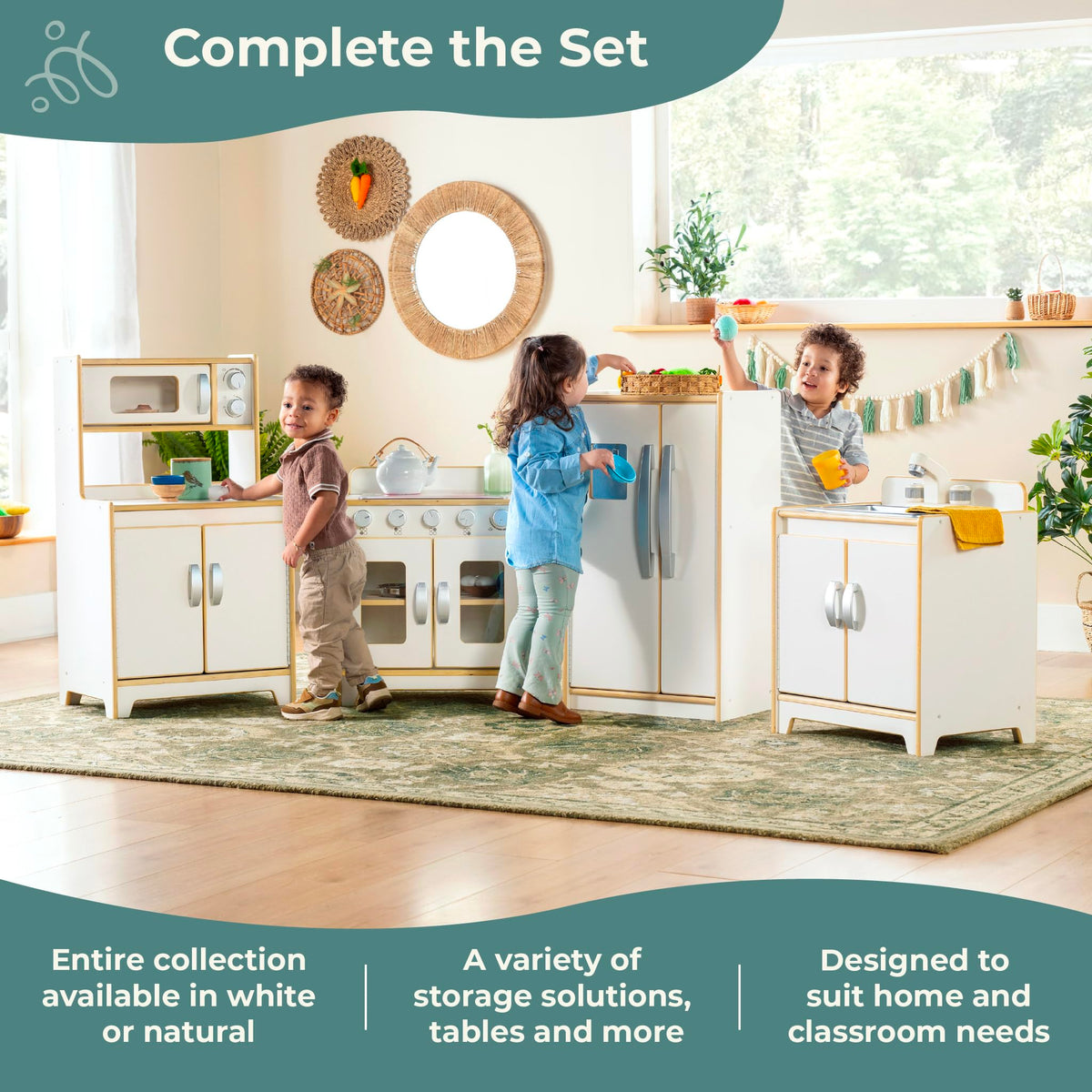 Guidecraft EdQ Wooden Kids’ Pretend Play Kitchen Set