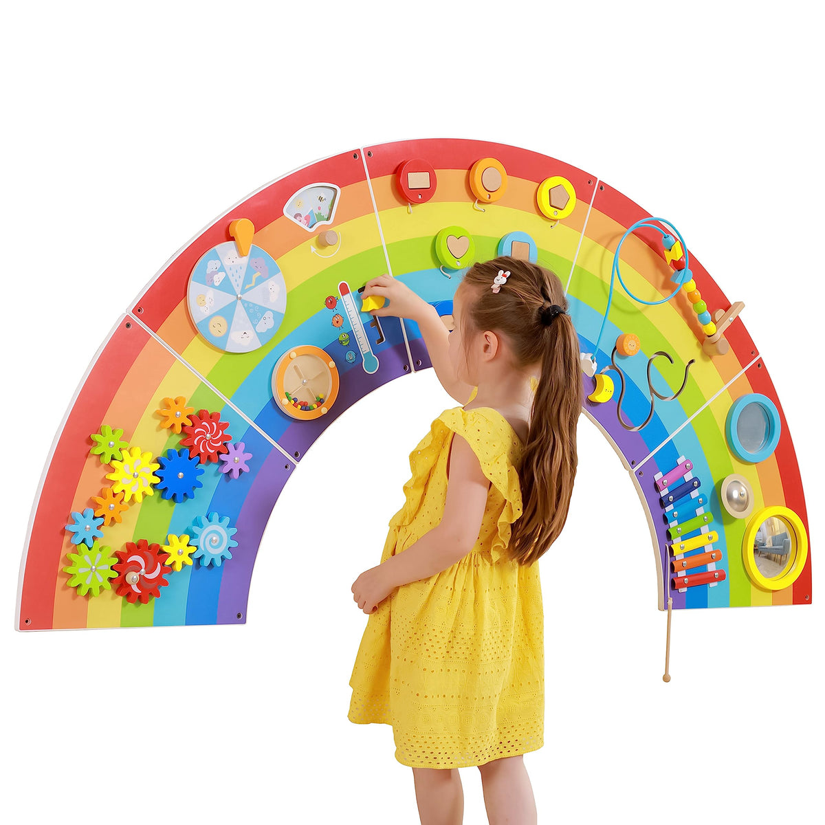 SPARK & WOW Rainbow & Crocodile Montessori Activity Wall Panels