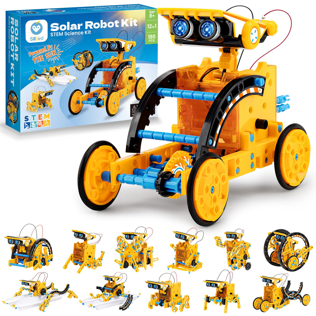 Sillbird 12-in-1 Solar-Powered STEM Robot Building Kit