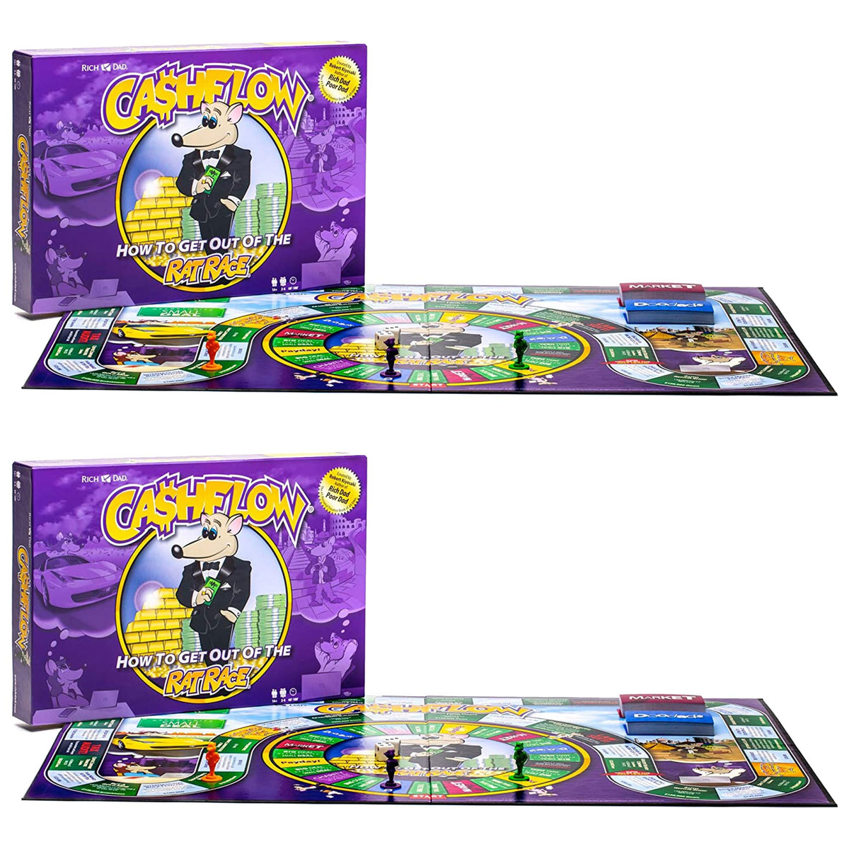 Rich Dad CASHFLOW 2020 Financial Literacy Board Game, 2-Pack