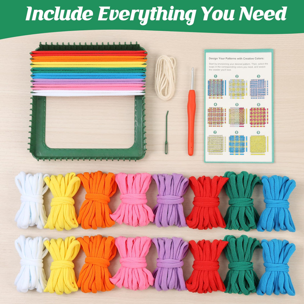 IQKidz Potholder Weaving Loom Kit with Refill Loops