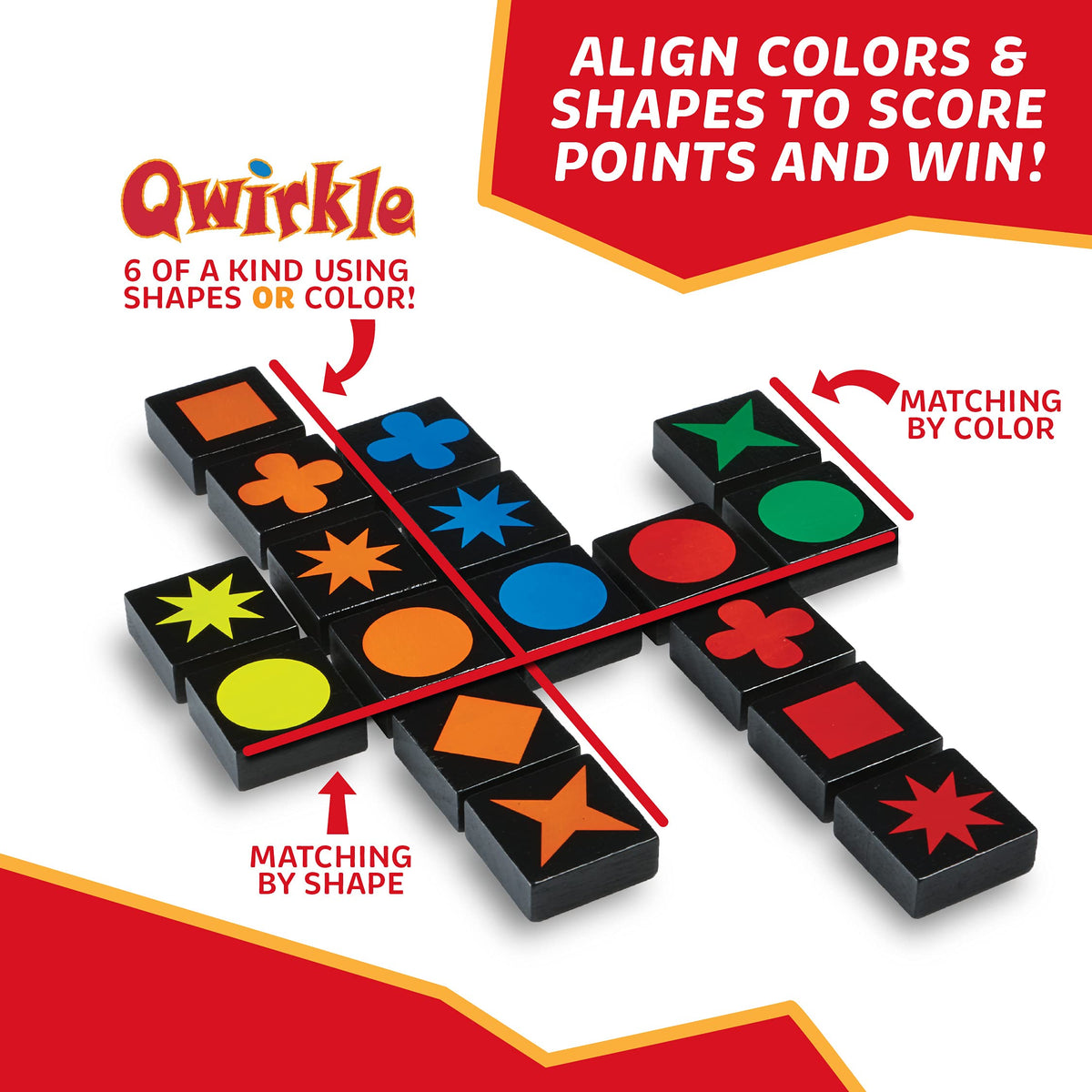 MindWare Qwirkle Color & Shape Strategy Board Game