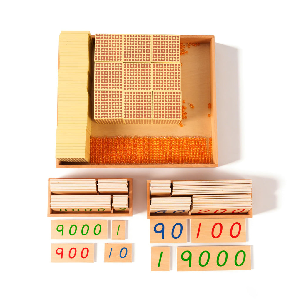 penepico Montessori Wooden Decimal Place Value Learning Set