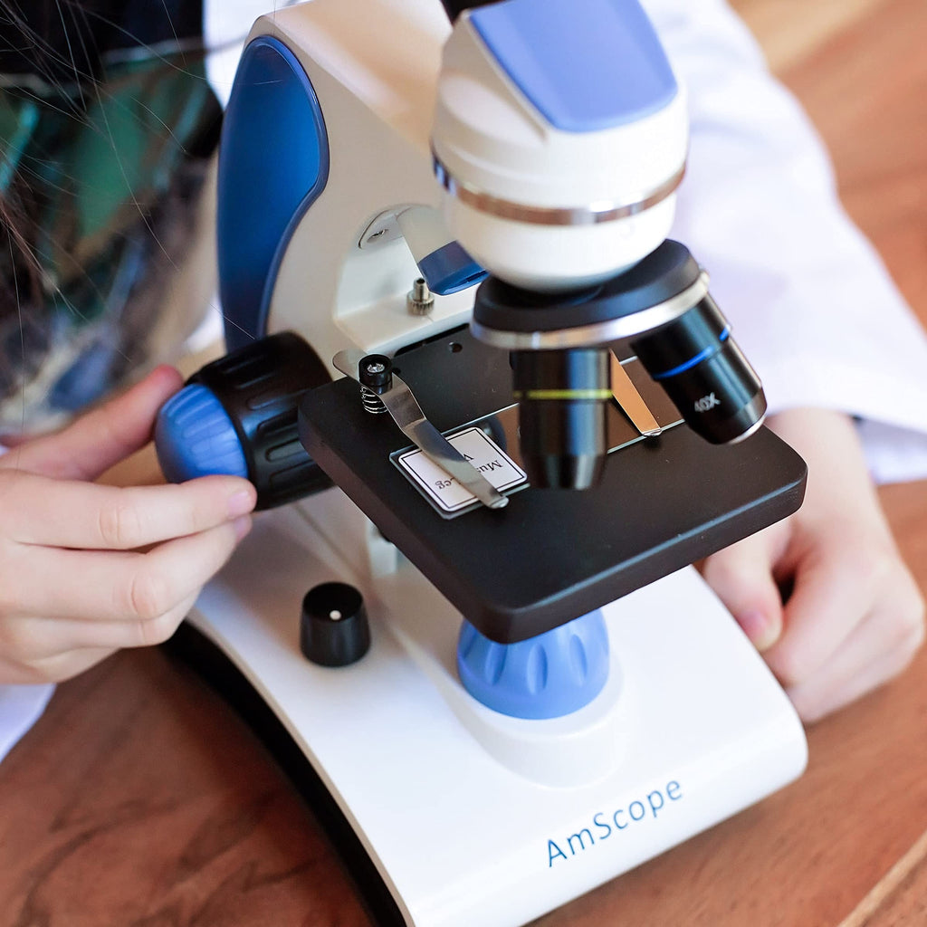 AmScope 40X–1000X Beginner Microscope & Science Kit