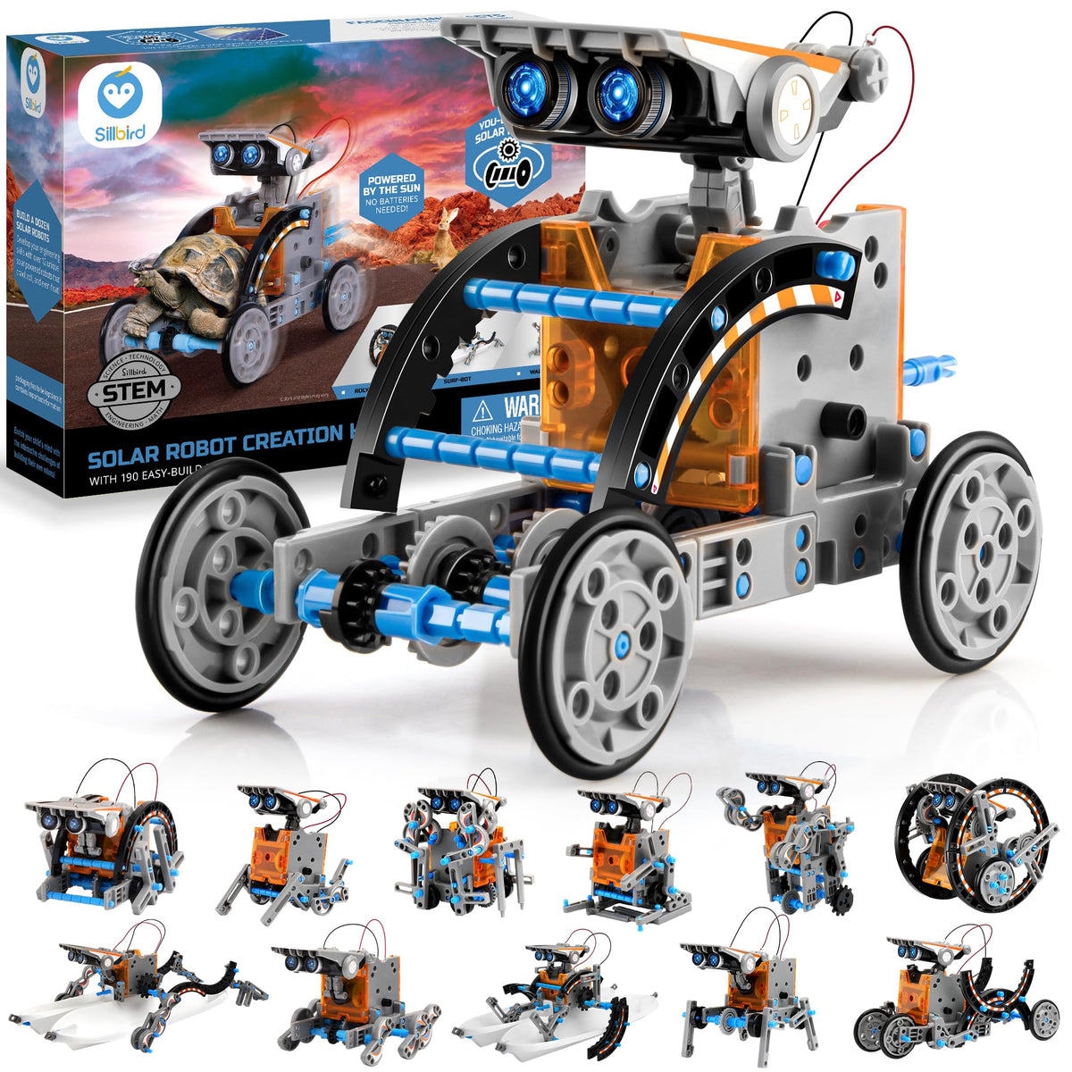 Sillbird 12-in-1 Solar-Powered STEM Robot Building Kit