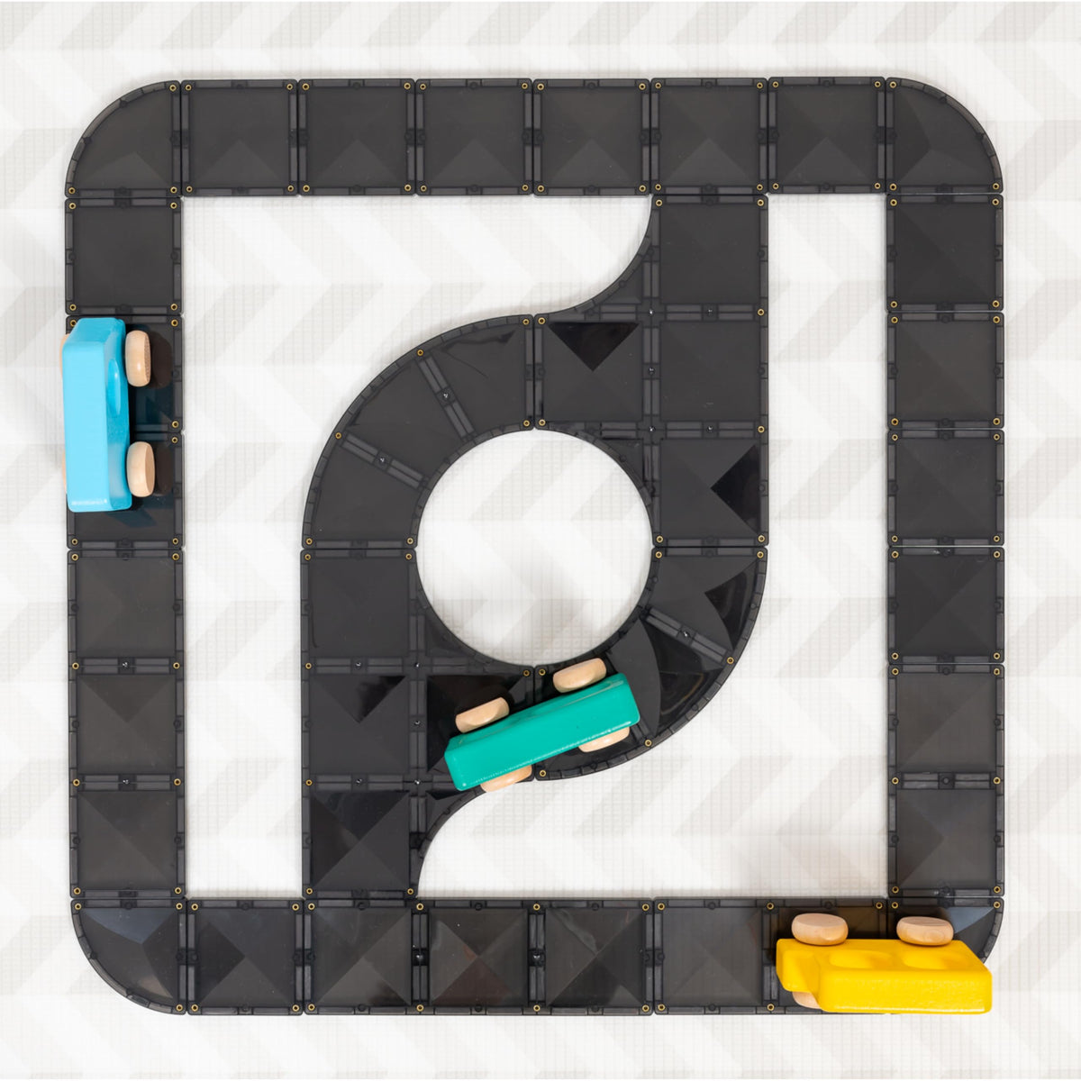CONNETIX 48-Piece Magnetic Tile Roads Creative Building Set