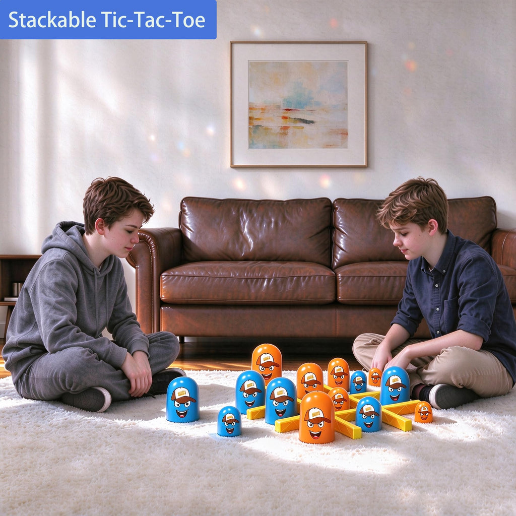 lewabov Stackable Tic-Tac-Toe Strategy Game for Ages 3+