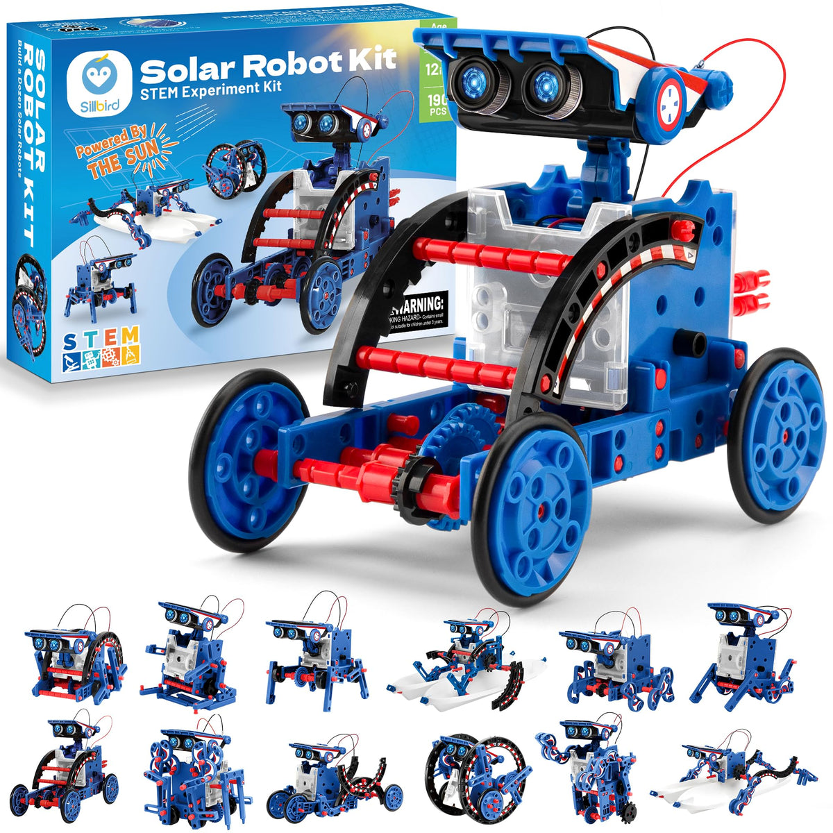 Sillbird 12-in-1 Solar-Powered STEM Robot Building Kit