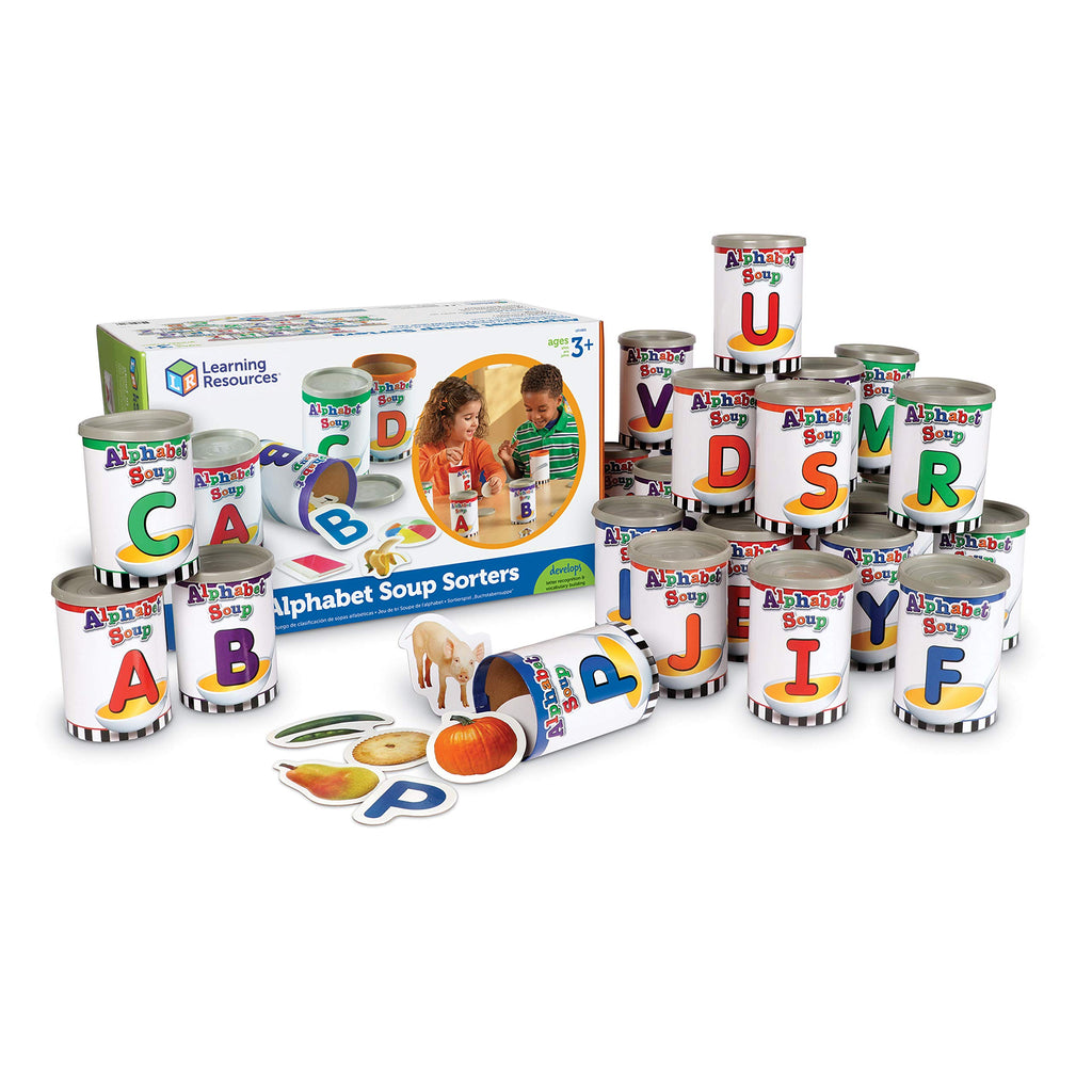 Learning Resources Alphabet Soup Sorters, 208-Piece Set