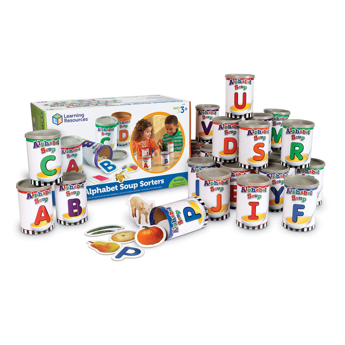 Learning Resources Alphabet Soup Sorters, 208-Piece Set