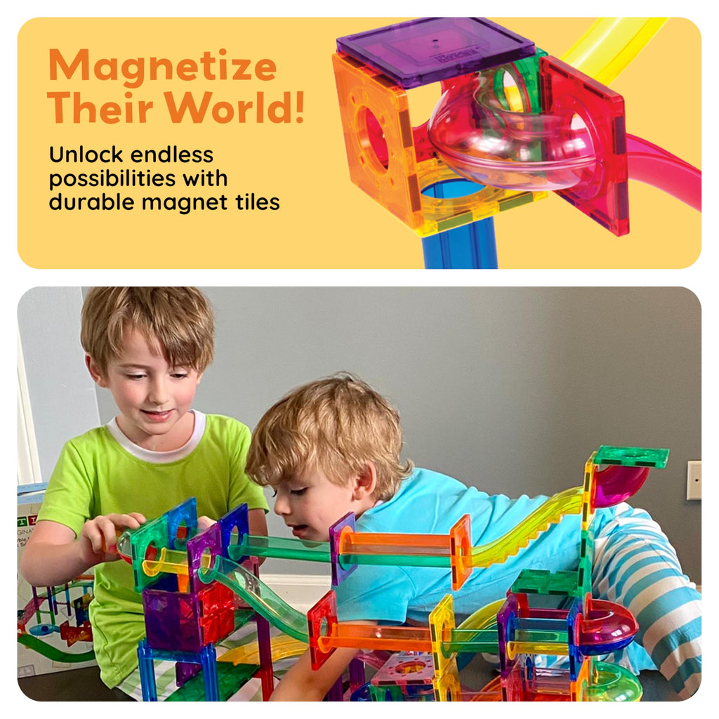 PicassoTiles Marble Run Race Track Building Set