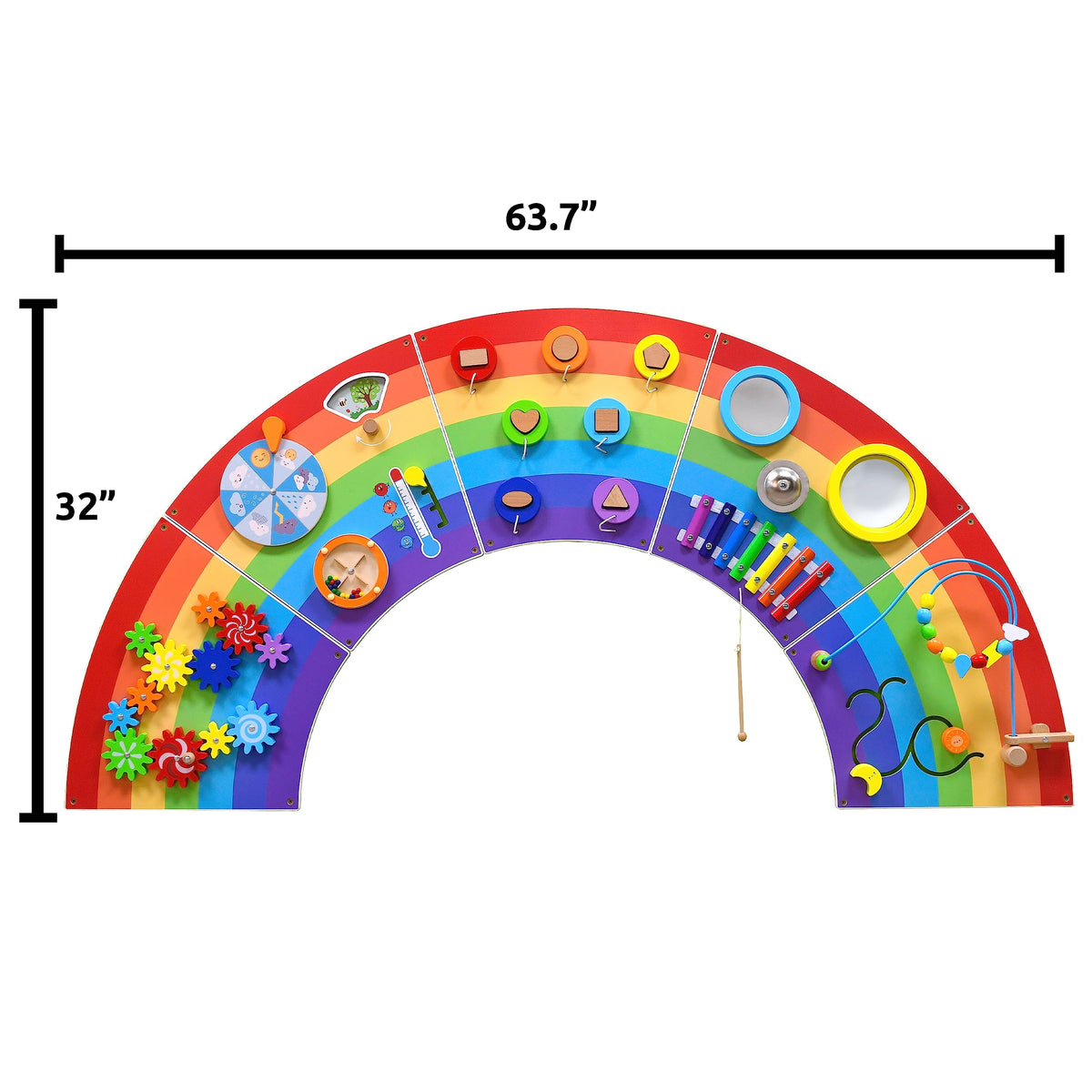 SPARK & WOW Rainbow & Crocodile Montessori Activity Wall Panels