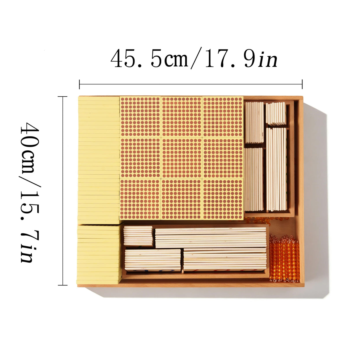 penepico Montessori Wooden Decimal Place Value Learning Set
