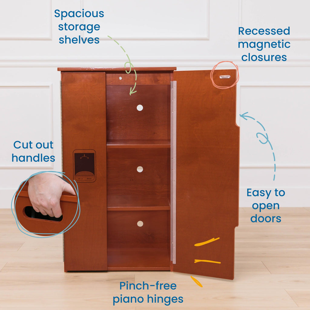 ECR4Kids Wooden Play Kitchen Refrigerator for Kids