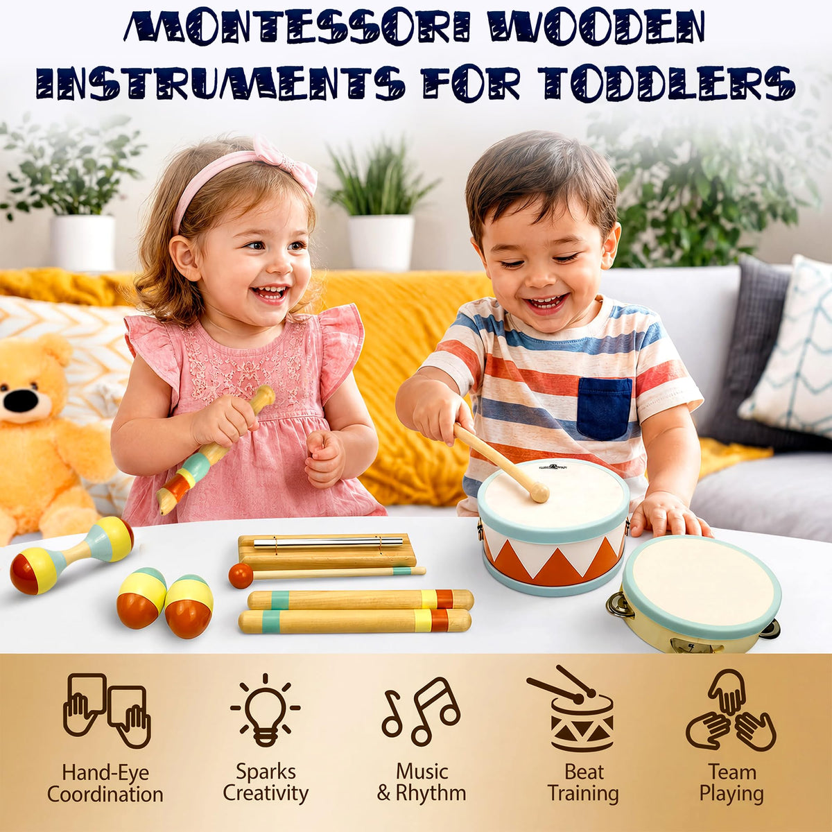 MINIARTIS Musical Instrument Learning Set for Toddlers