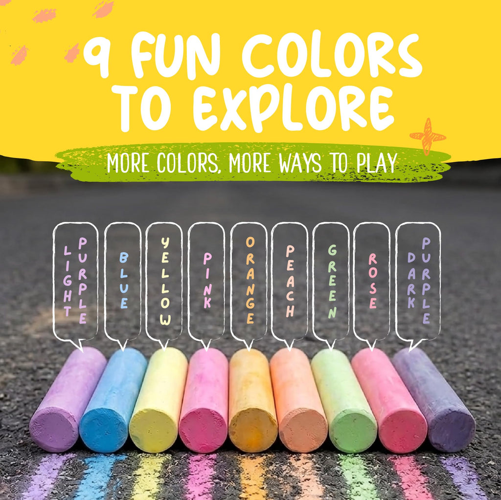 Kid Made Modern Colorful Sidewalk Chalk Set for Kids