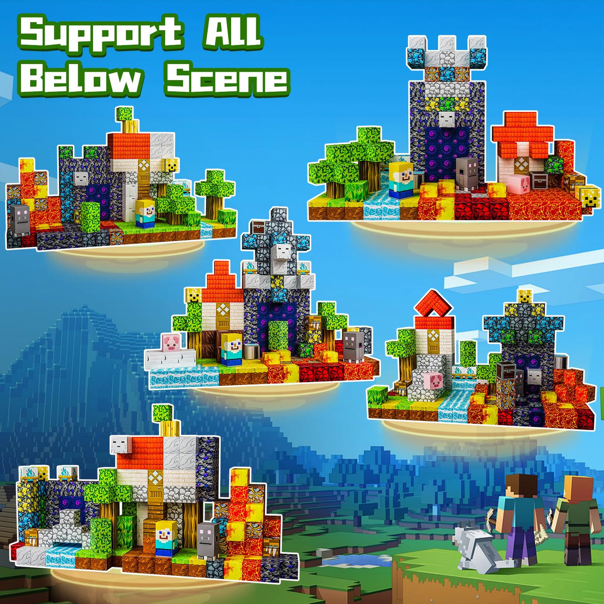 242-Piece Magnetic Building Blocks with Storage Bag