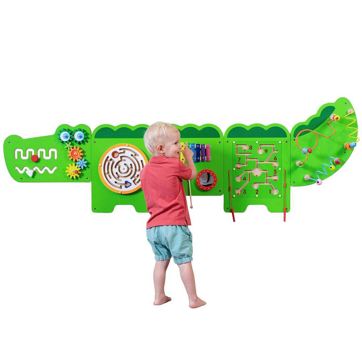 SPARK & WOW Rainbow & Crocodile Montessori Activity Wall Panels