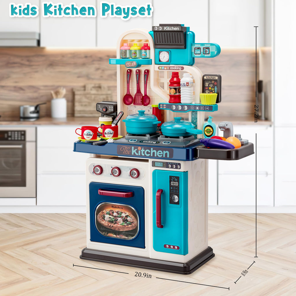 Kids’ Interactive Play Kitchen with Lights & Sounds, Ages 3+