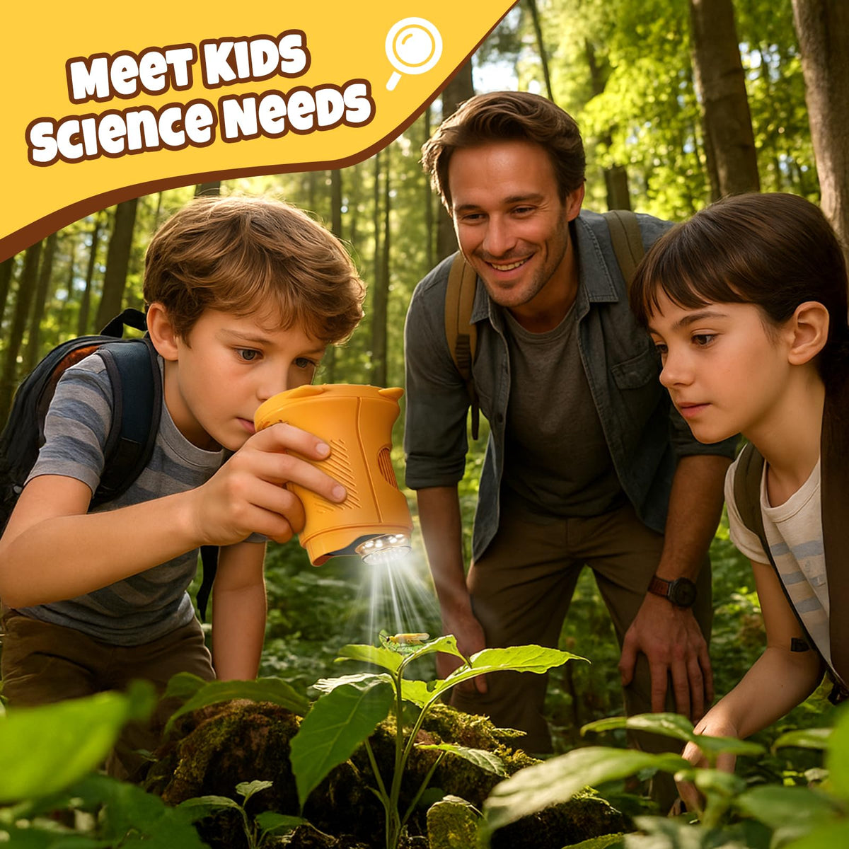 Kids’ 1000X 4K Digital Microscope with 2.4-Inch Screen