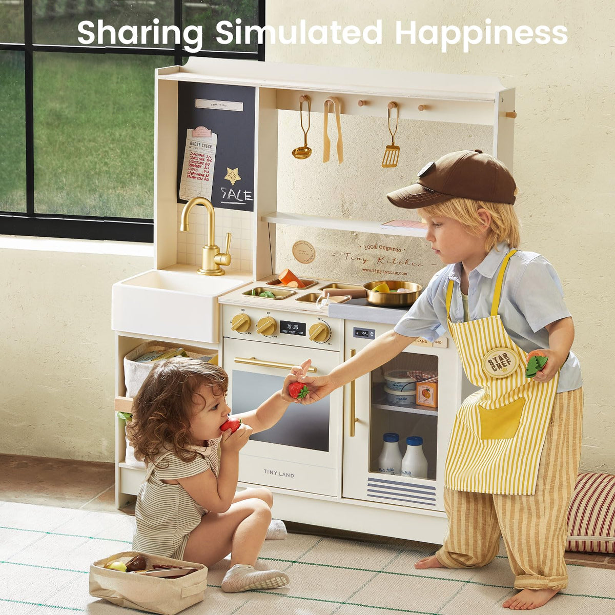Tiny Land Wooden Pretend Play Kitchen Set for Kids