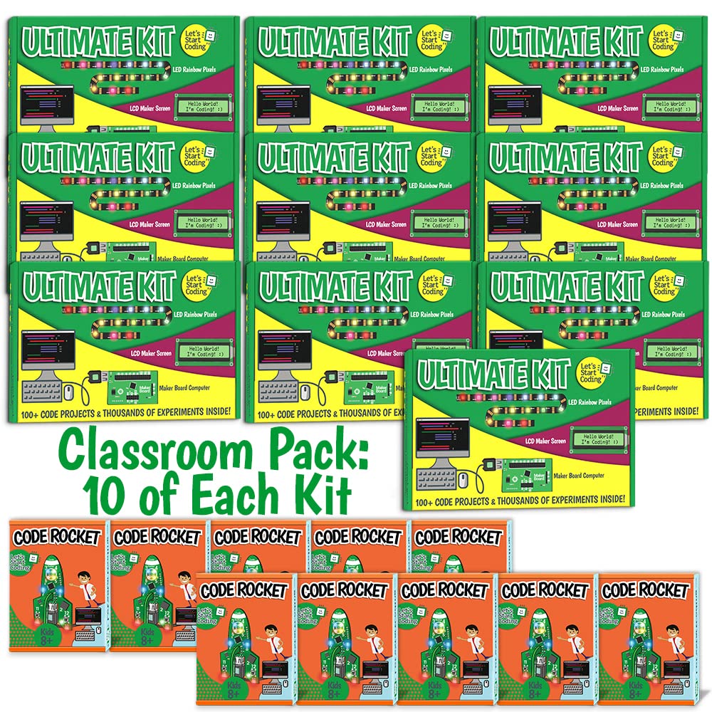 20-Kit Classroom Coding Pack with Ultimate Kits & Code Rockets