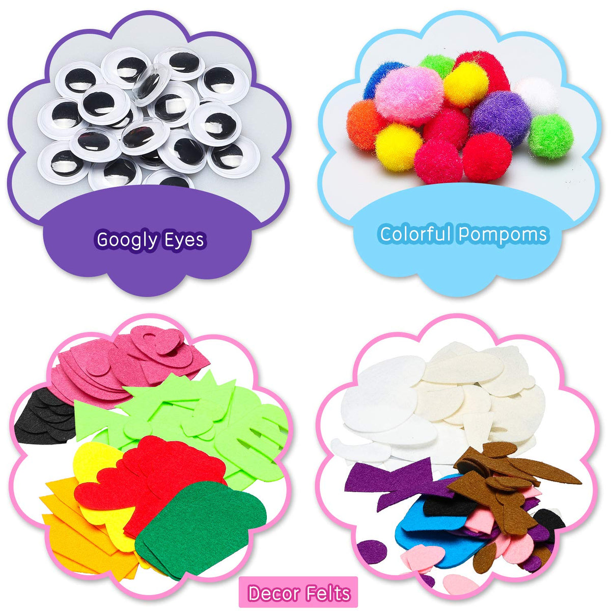 WATINC Kids’ Felt Sock Hand Puppet Making Craft Kit