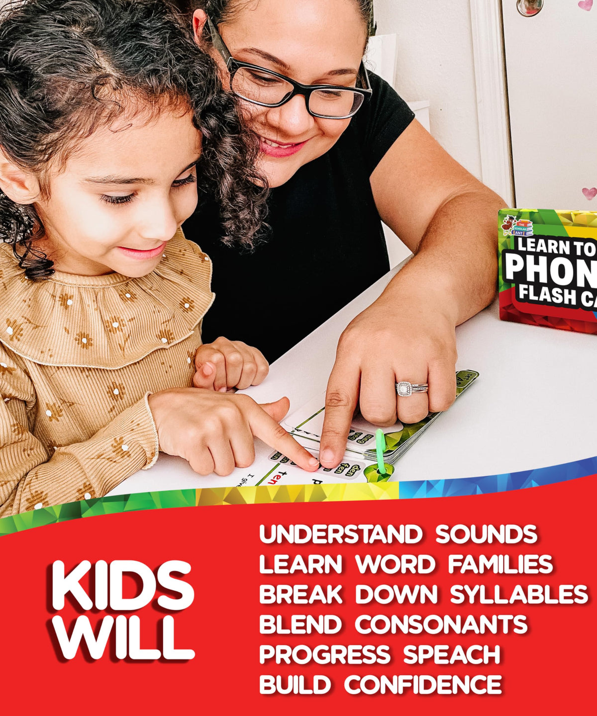Kids’ Phonics Flash Cards, 20-Stage Reading System
