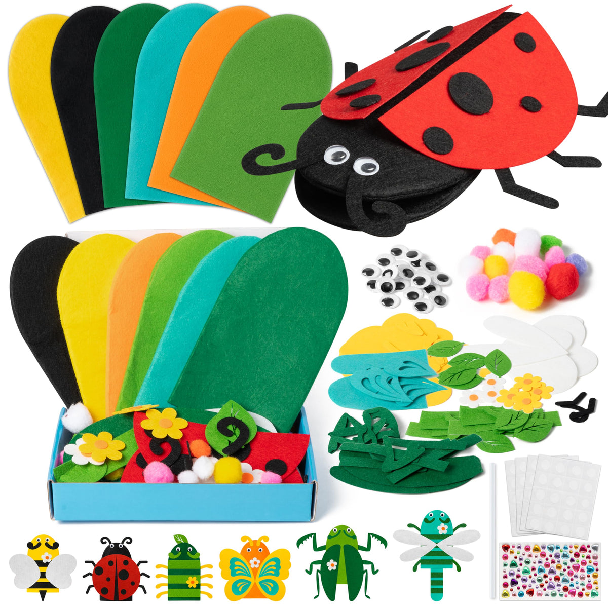 WATINC Kids’ Felt Sock Hand Puppet Making Craft Kit