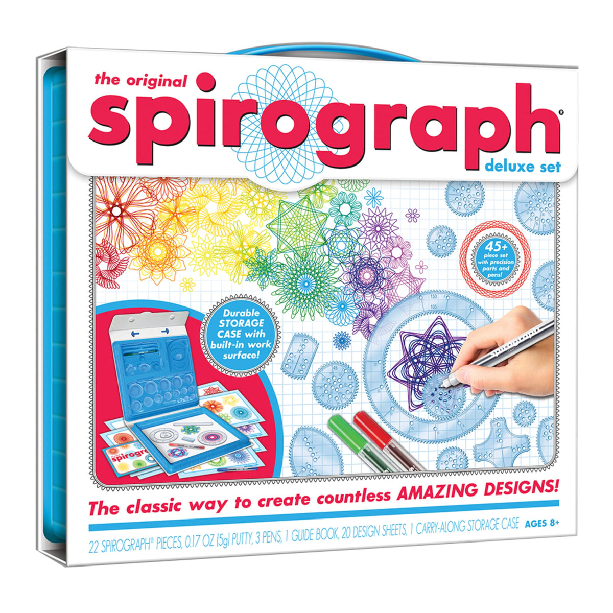 Spirograph Classic Spiral Art Drawing Kit with Pens & Case