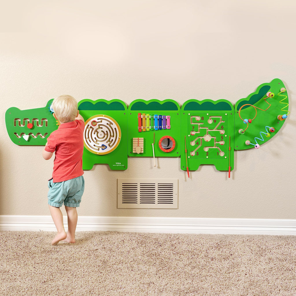 SPARK & WOW Rainbow & Crocodile Montessori Activity Wall Panels