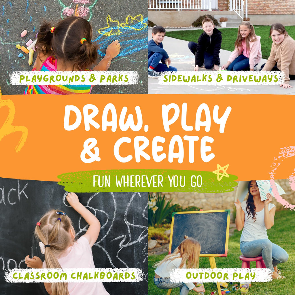 Kid Made Modern Colorful Sidewalk Chalk Set for Kids